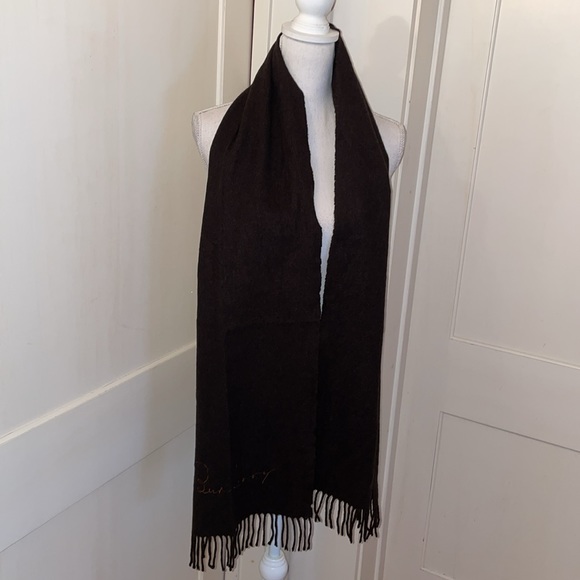 Burberry Embroidered Logo Cashmere Scarf - Picture 4 of 6